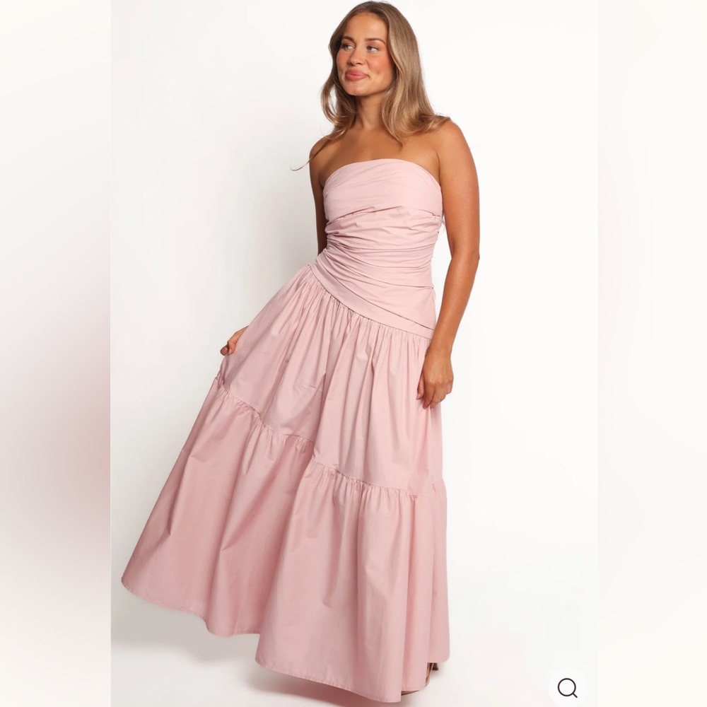 NWOT PETAL & PUP Blanche Strapless Maxi Dress In Orchid Size L - Picture 6 of 12